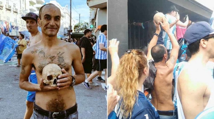 Argentina: Racing Club fan digs up grandfather's skull to bring to title  party | MARCA in English
