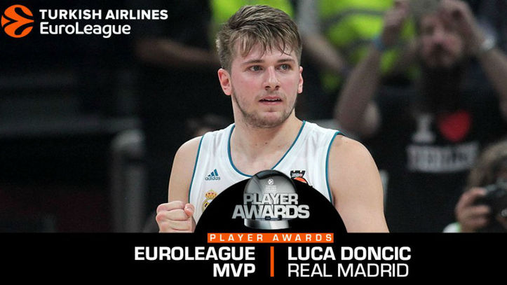 Euroliga 2018: Luka Doncic hace como el MVP más joven de la Euroliga
