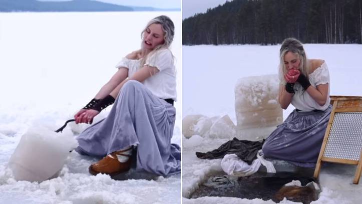 El vídeo de la influencer sueca que arrasa en las redes: así se lava la ropa  en un lago helado | Marca