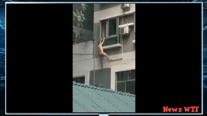 Un hombre desnudo cae por la ventana para no ser descubierto por el marido  de su amante 