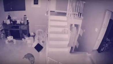 Vídeo de terror. Una mujer graba una sombra junto a su cama: ¿Un ...