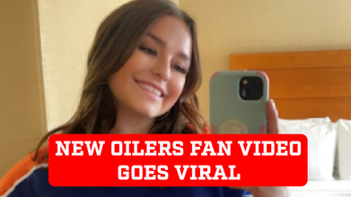 New stunning female Oilers fan like the "boob girl" goes viral ...