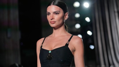 Emily Ratajkowski shows off cleavage with stunning see-through braless look