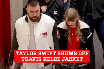 Taylor Swift twins Travis Kelce's jacket for NY's Eve Chiefs game