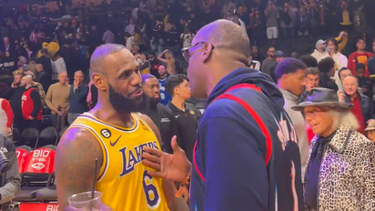 Youngsters tease LeBron: You played against my dad in your first