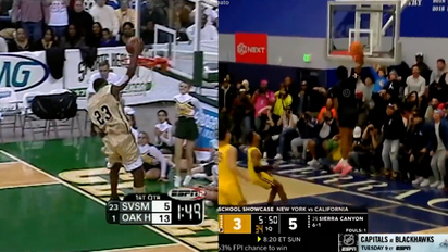 Bronny James scores identical dunk to father exactly 20 years later