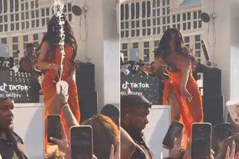 Cardi B Throws Microphone at Woman Who Threw a Drink at Her - XXL