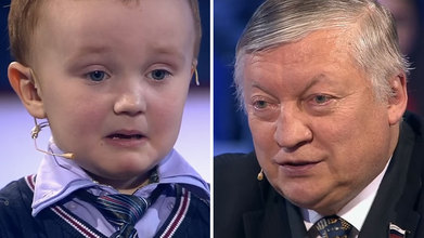 Menino Prodígio de 3 anos de idade Vs Anatoly Karpov 