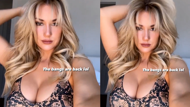 Video thumbnail for Paige Spiranac shows off new hair and busty look in sexy Instagram story