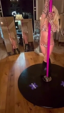 Britney Spears shows off her stripper skills with a pole dancing  performance in leopard-print lingerie