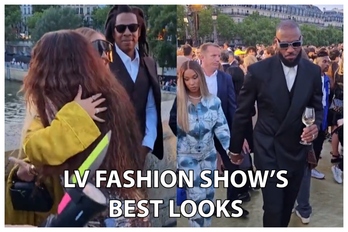 Beyonce looking at lebron store