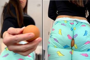 MMA: Una luchadora de MMA rompe huevos apretando sus nalgas | Marca