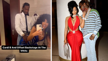 412px x 232px - Cardi B and Offset simulate sex position in viral VMAs bathroom video |  Marca