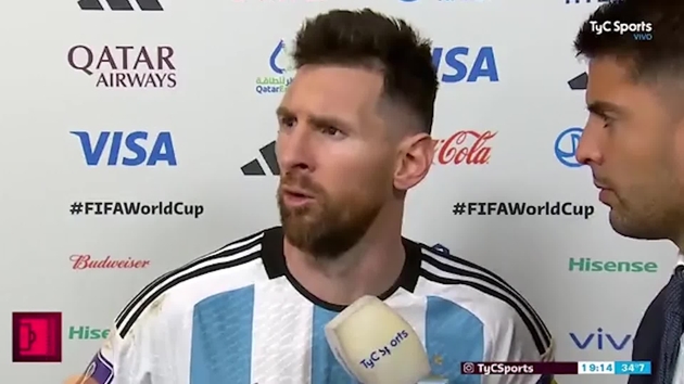 enfado nunca de Messi en plena entrevista: "¿Qué mirás, bobo?" Marca