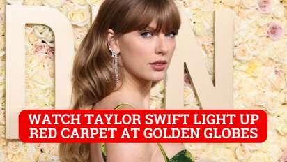 Taylor Swift's Golden Globes green dress sets red carpet on fire