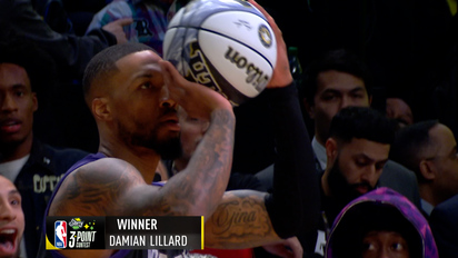 Damian Lillard gana el concurso de triples de la NBA por primera vez