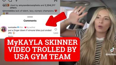 MyKayla Skinner TikTok video that Suni Lee trolled after winning ...
