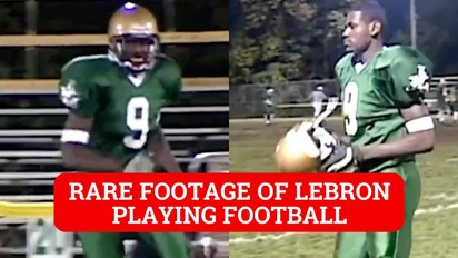 LeBron James, touchdown machine! Rare video footage of the NBA