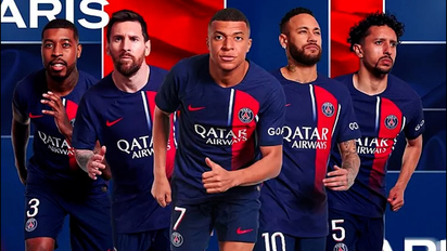 Messi, Neymar y Mbappé, presentes en la promoción de la nueva camiseta del  PSG para la temporada 23-24