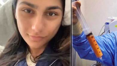 NHL: Mia Khalifa se opera un pecho tras romperle el implante un ...