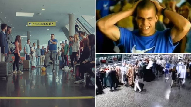 Representación Empuje hacia abajo La forma Ronaldo revive su famoso anuncio de 1998 en el aeropuerto, ¿conseguirá su  objetivo? - MarcaTV