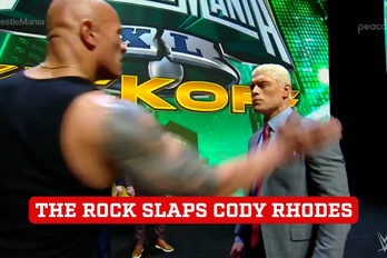 The Rock firing CCO Triple H from his WWE position after joining