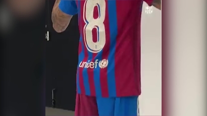 Barcelona no 8 jersey shop