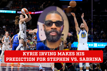 Kyrie Irving offers a prediction for Stephen Curry vs. Sabrina Ionescu matchup