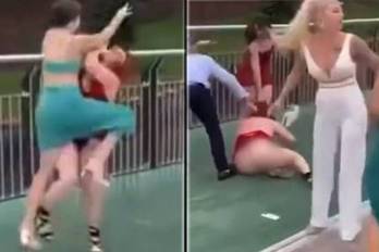 Turf: Brutal pelea entre seis mujeres en las carreras: se arrancan ...