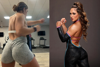 WWE's Valerie Loureda practices her boxing and twerking moves at ...